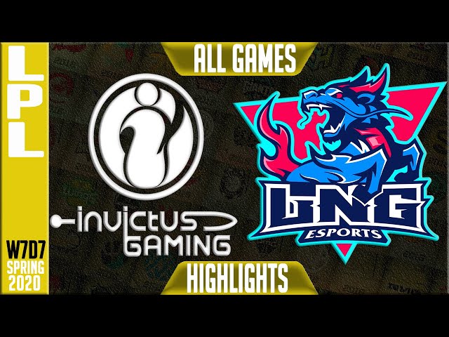 ig vs lng highlights all games | lpl spring 2020 w7d7 | invictus gaming vs lng esports